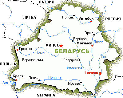 Карта Беларуси